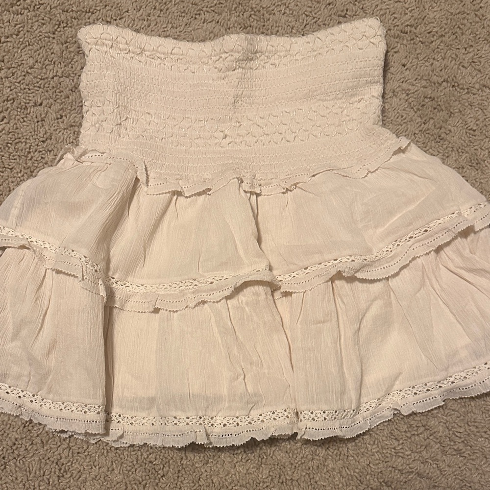 Sunday Best cream Tiered Mini Skirt